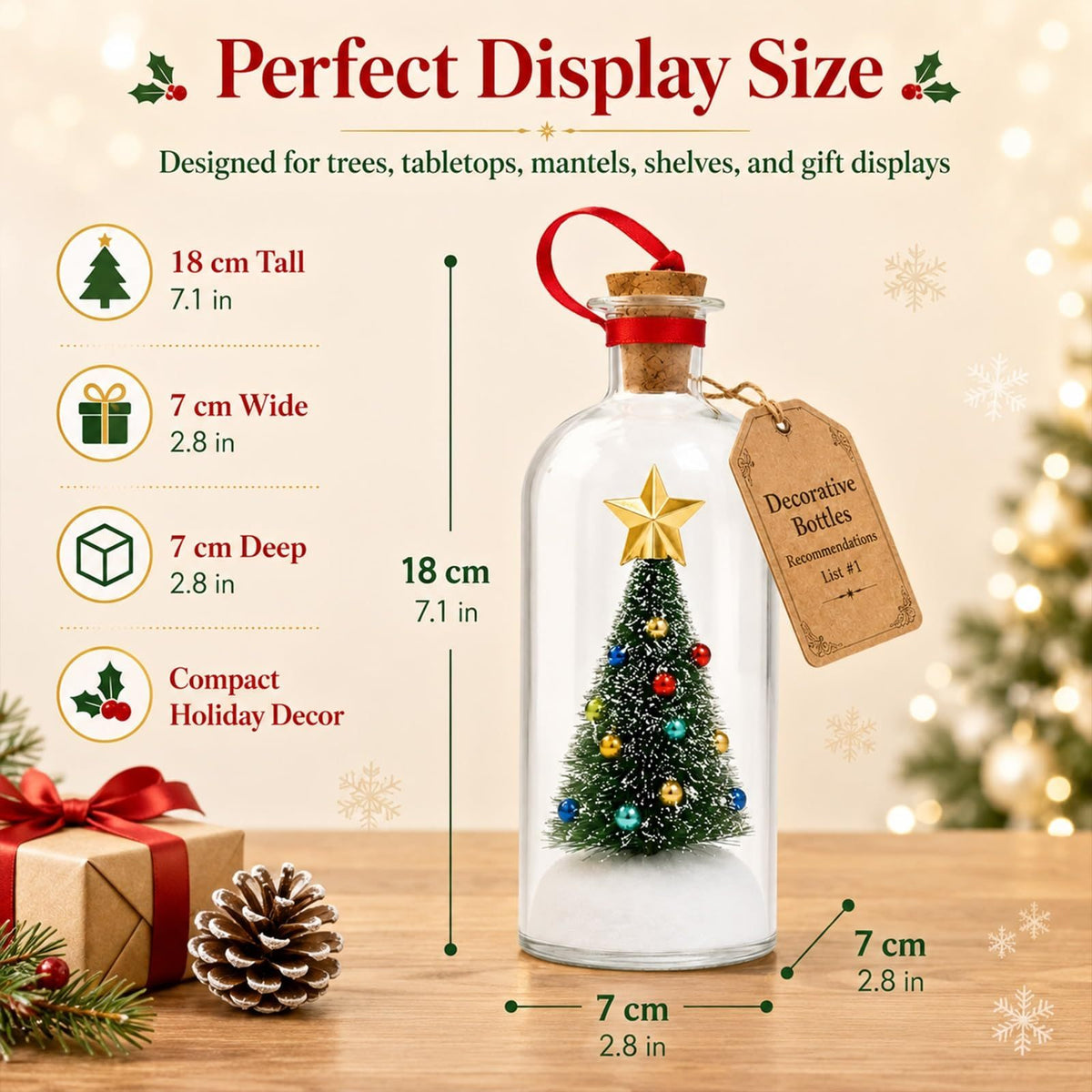 Blydo™ Christmas Tree Voice Recording Message Bottle