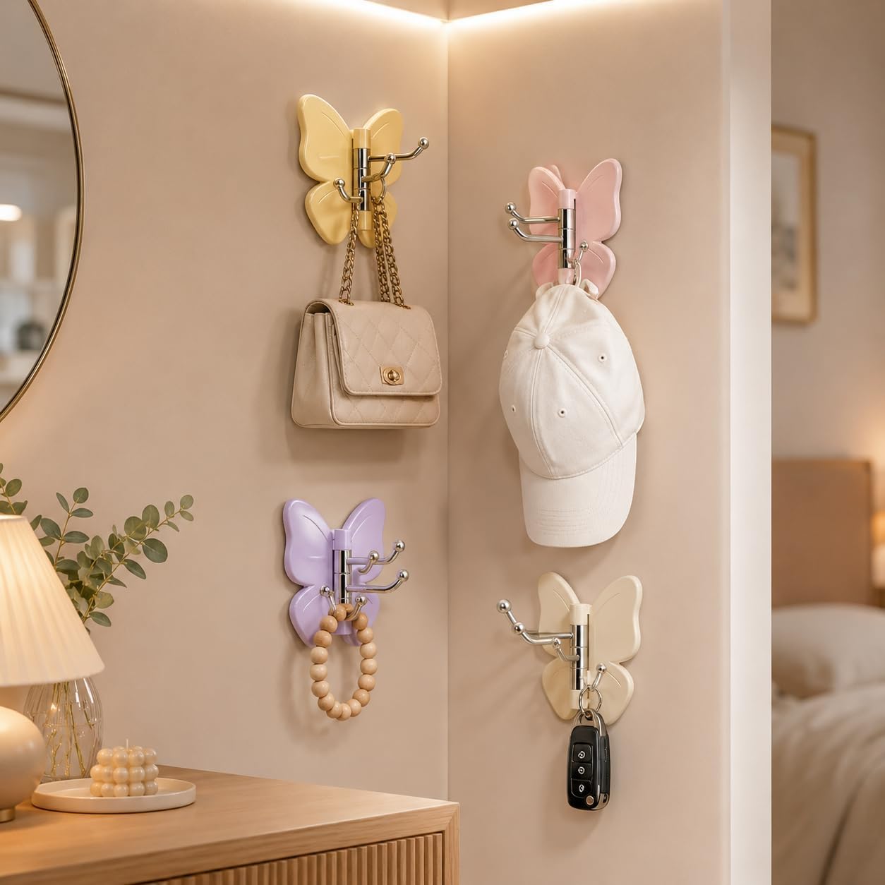 Rotating Butterfly Wall Hook