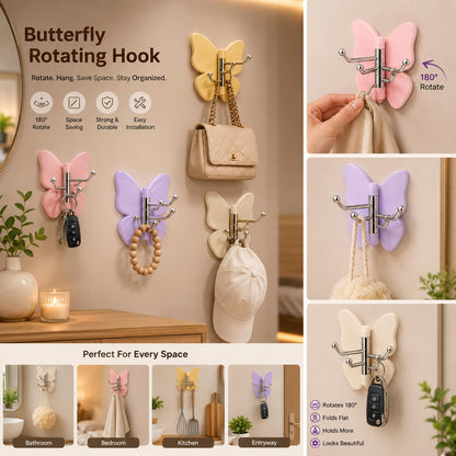 Rotating Butterfly Wall Hook