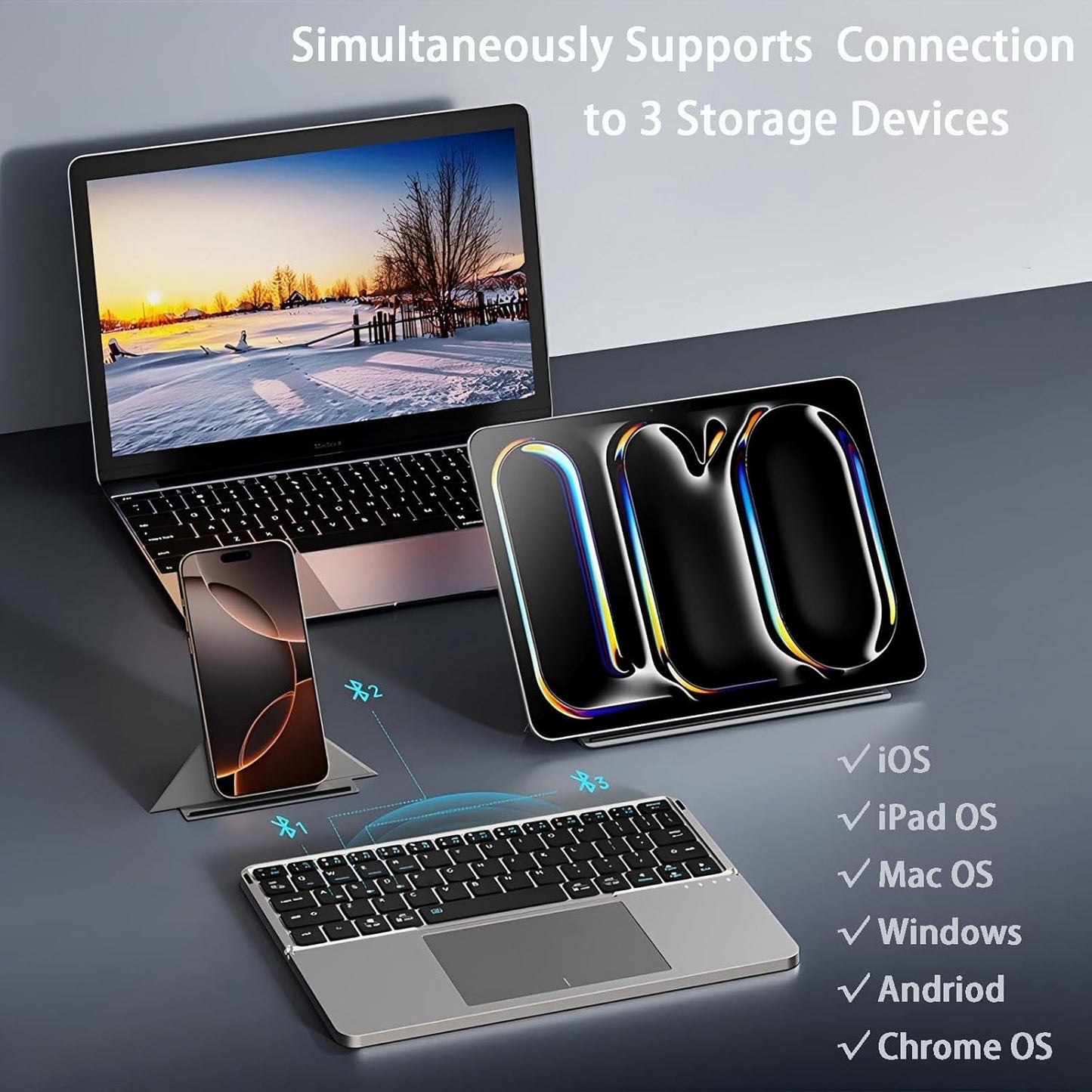 Blydo™ 3 in 1 foldable ipad keypad