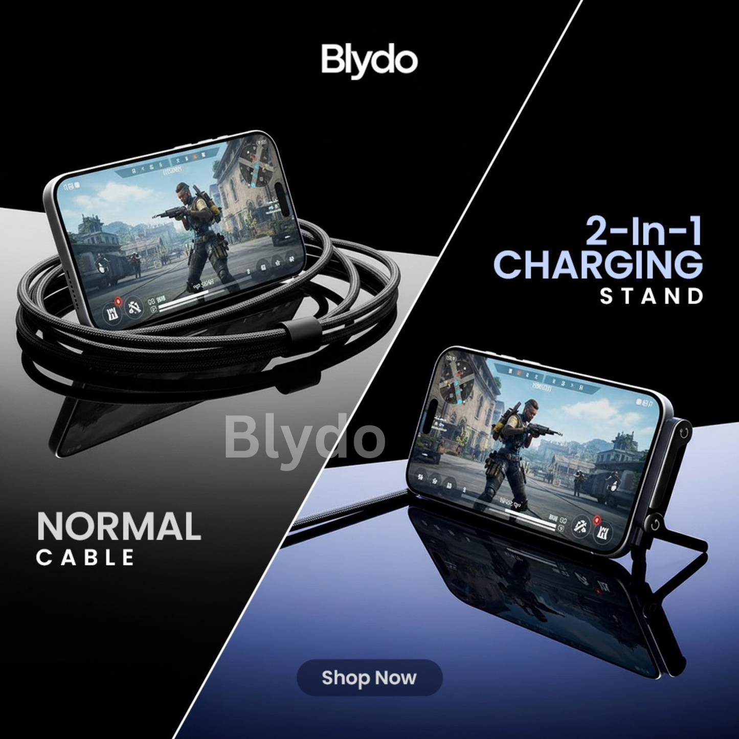 Blydo™  2 in 1 Charging cable stand