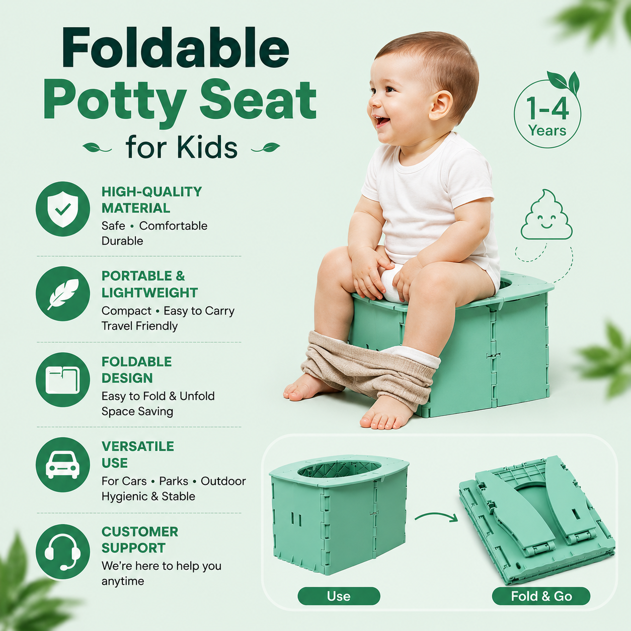 Blydo™ Foldable Potty Carry Seater for Kids