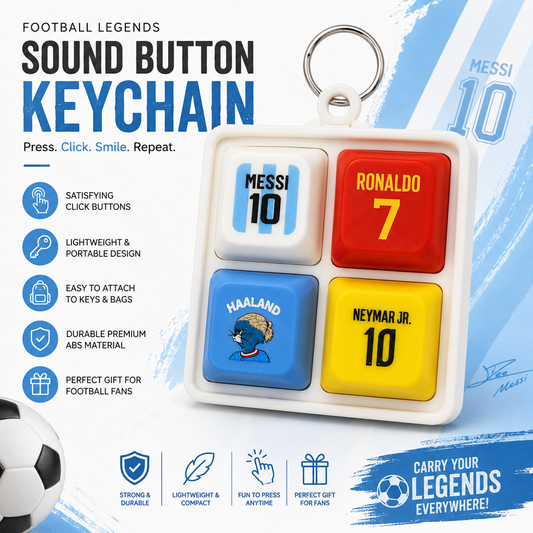 Football Legends Sound Button Keychain