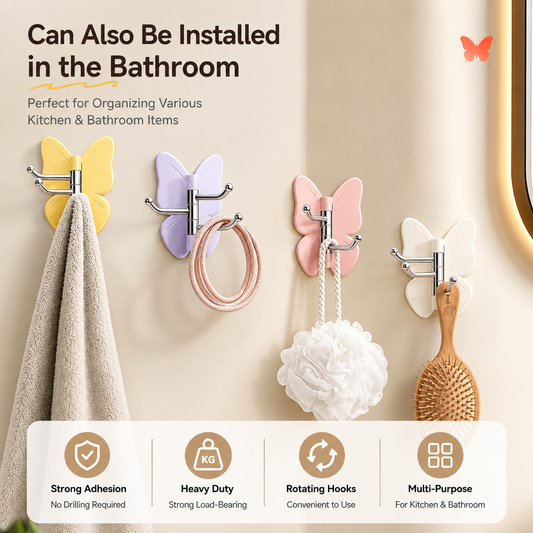 Rotating Butterfly Wall Hook